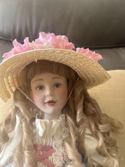 Beautiful Porcelain Doll 17”