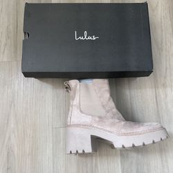 Lulus Tobias Suede Desert Taupe Boots Size 7.5