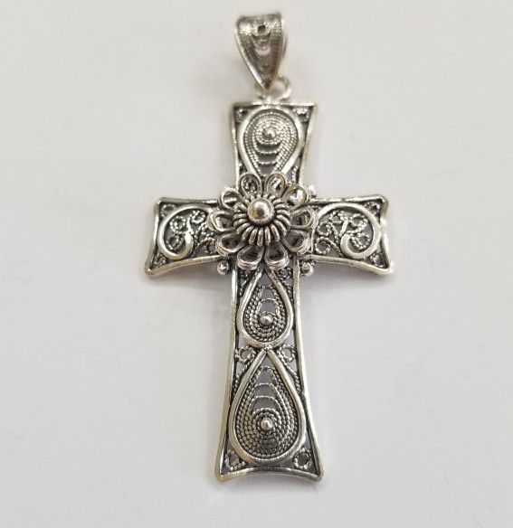 Sterling Silver Filigree Cross