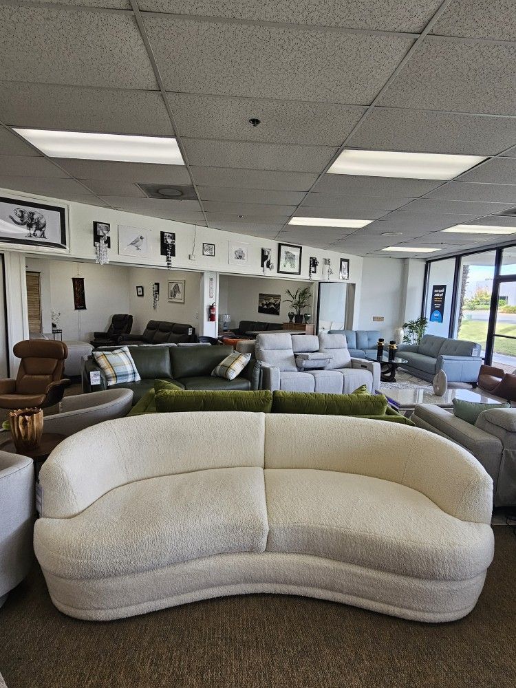 Curved Fabric Sofa  - Jenselle 