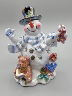 Snowman Candle Holder