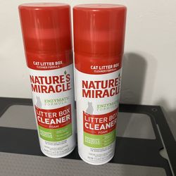 Nature’s Miracle Litter Box Cleaner Foam 17.5 oz – 2 Cans