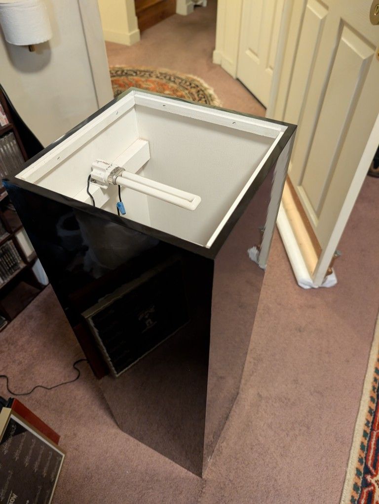 3' Foot Tall Display Pillar With Light & Push Button On & Off Switch