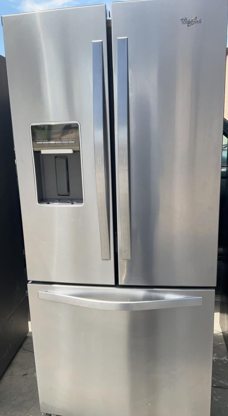 Whirlpool 3 Door Stainless Steel Refrigerator Fridge
