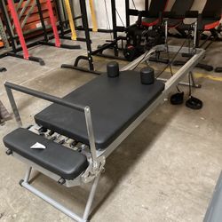 Pilates Reformer Foldable Pilates Machine & Equipment for Home Workout Cardio Fitness Rebounder Up to 300 lbs Weight Capacity