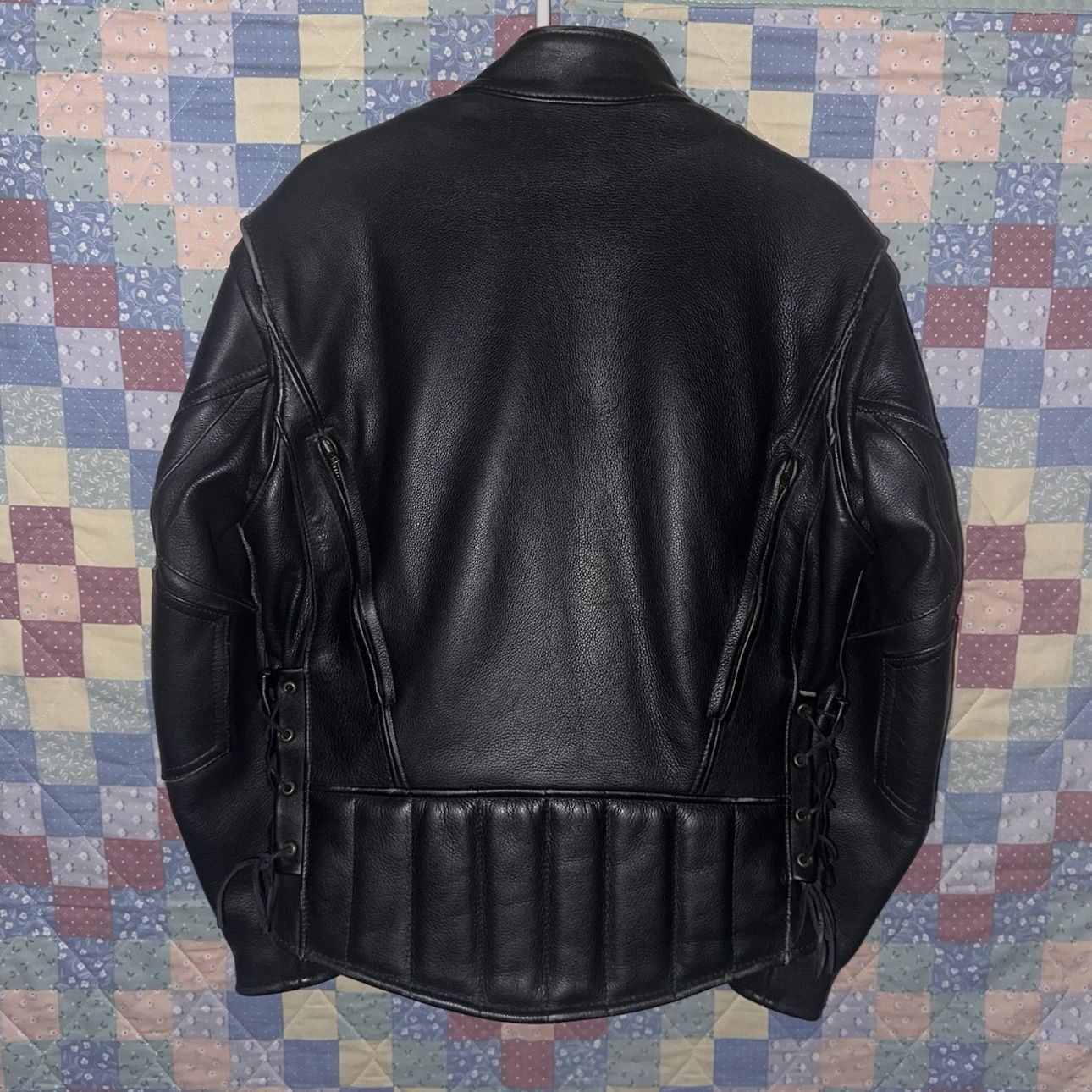 Fox Creek Leather Motorcycle Jacket Mens Size 40 zip and snap