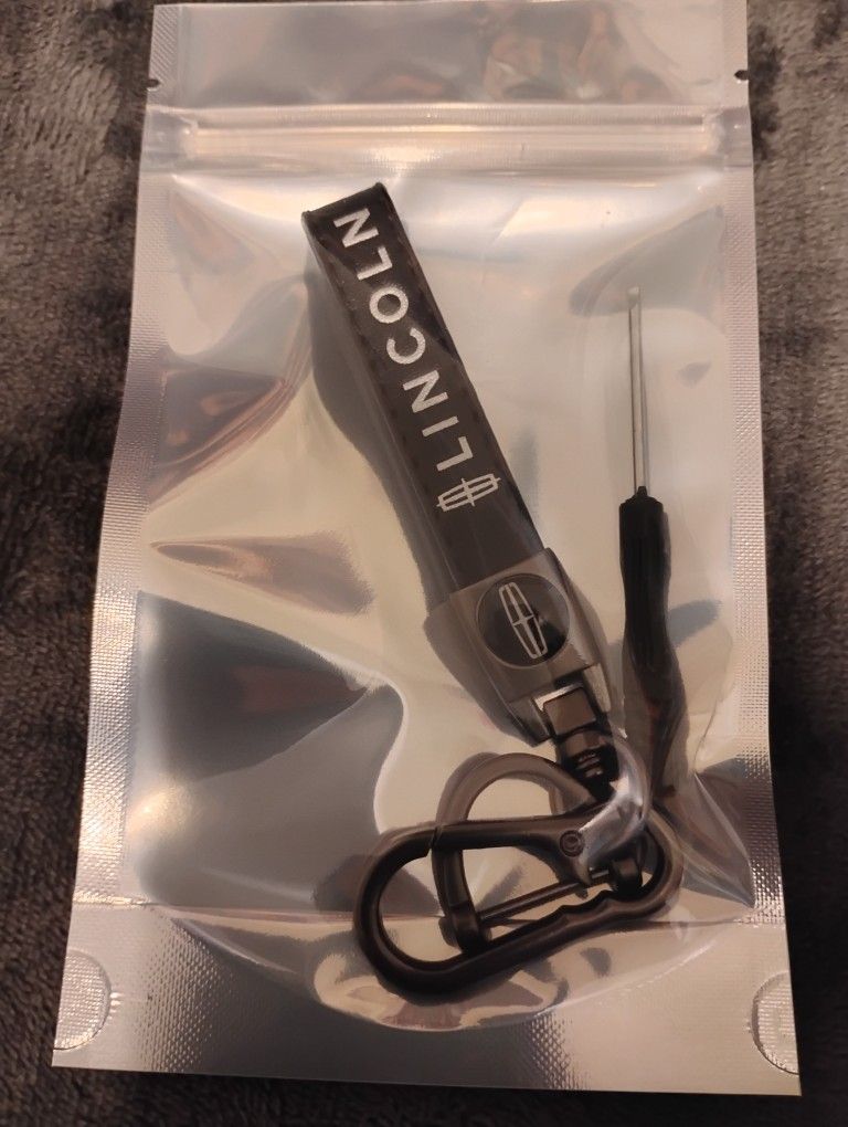 Black Lincoln Keychain NEW