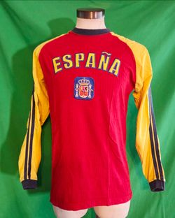 ESPAÑA VINTAGE HEAVY WEIGHT LONG SLEEVE SOCCER SHIRT (LARGE)