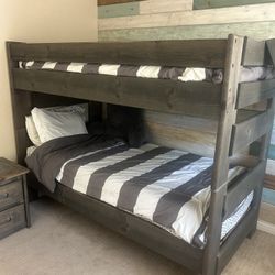 Solid Pine Twin Bunk Bed 
