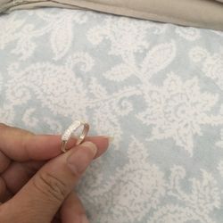 Real 925 Sterling Silver Wedding Rings Size 6/7