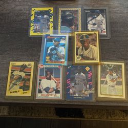 Ken Griffey Jr Card Collection With A Couple Of Rookies