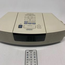 Bose Wave CD Player AM/FM Radio Alarm Clock Platinum White AWRC1P Works/Tested