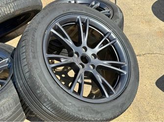 FREE DELIVERY 4x OEM 2025 Tesla Model Y Wheels Gemini Charcoal Rims Pirelli Tires 25% 255/45/19