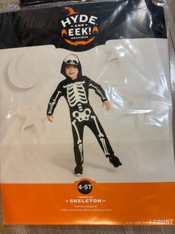 Toddleer Skeleton Halloween Costume 4-5T
