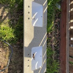 Terrazzo Stone Double Vanity Top (two sinks included)