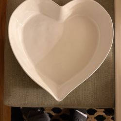 White Stoneware Heart