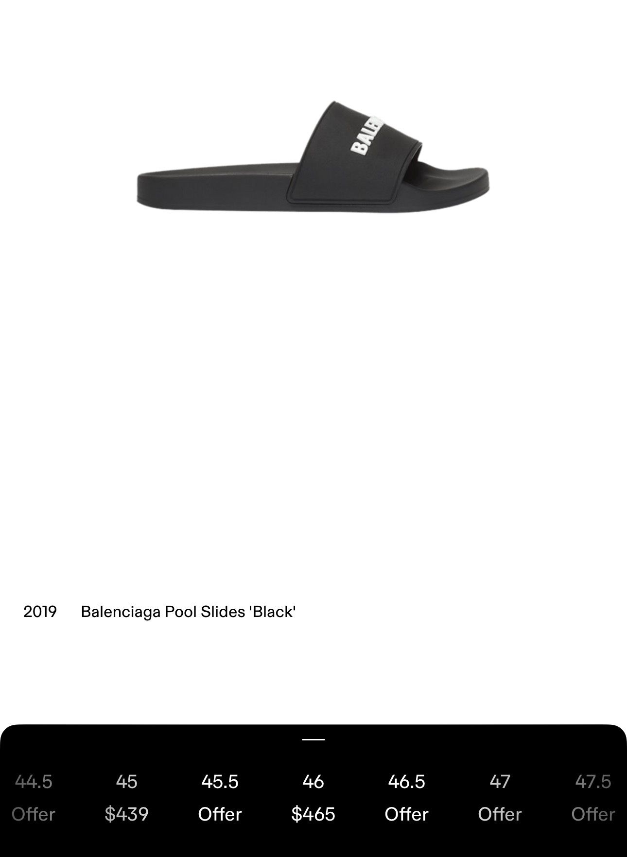 Black Balenciaga Slides