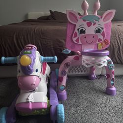 rocking Chair And Basketball Hoop(a Small Basketball And Soccer Ball Included With Hoop)