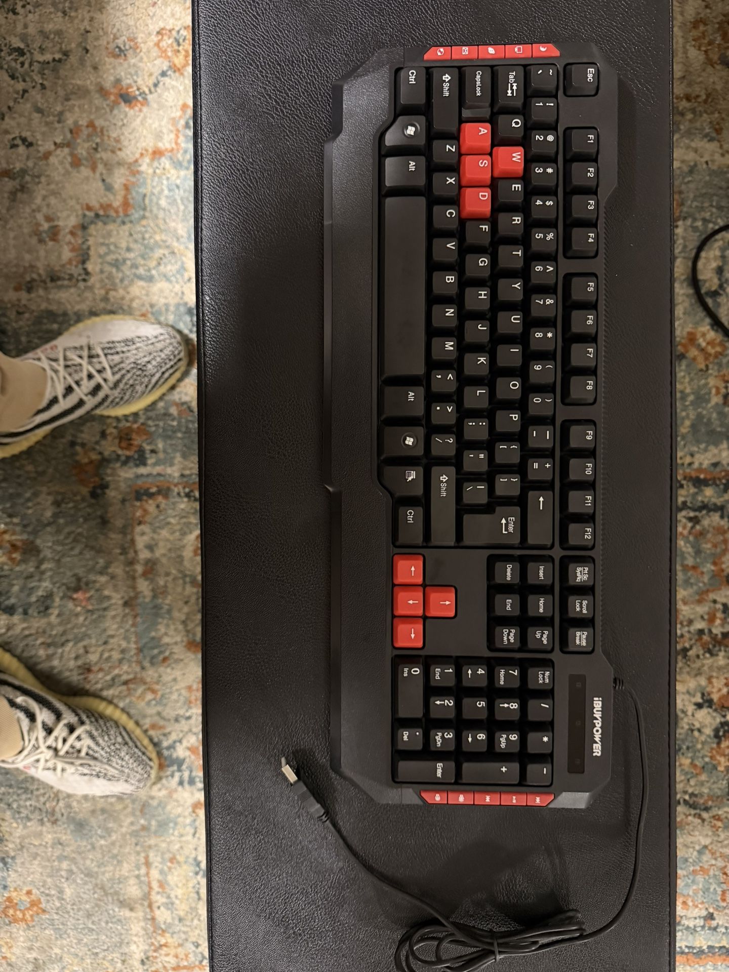 🔥 iBUYPOWER Gaming Keyboard - Red/Black Wired USB (Beginner PC Accessory) 🔥