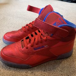 VNDS Reebok Exo-Fit Hi Plus 3D Wet Raindrop Red Blue Rare Retro Exofit Sz 10