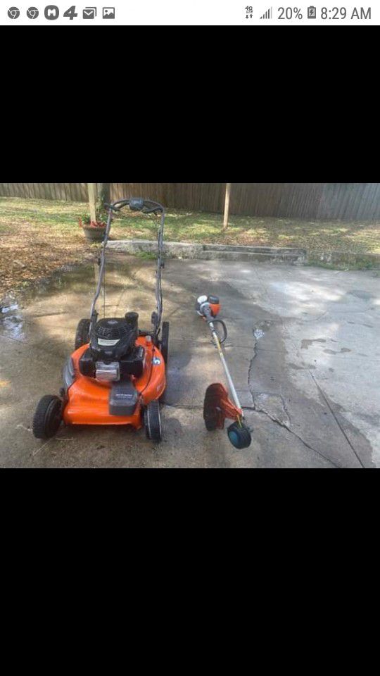 Husqvarna mower and weed eater