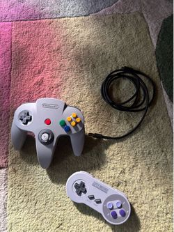Extremely lightly used N64 and SNES wireless switch controllers