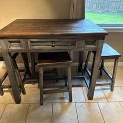 Table With 4 Stools