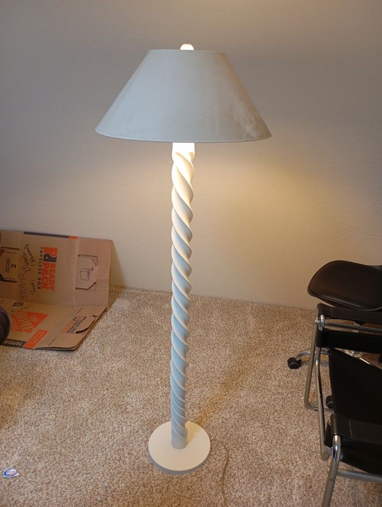 Vintage Floor Lamp Postmodern Spiral