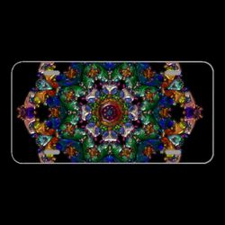 License Plate Novelty Car Front Mandala Round Colorful Metallizer