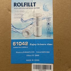 2 Pack ROLFILLT  Pool And Spa Cartridge Filters