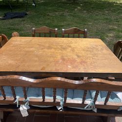 wooden kitchen table