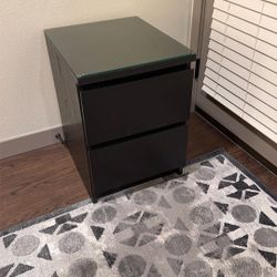 Nightstand With Glass Top