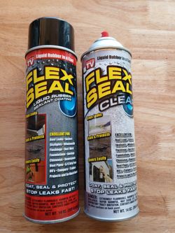 Flex Seal Black and Clear Rubberized Spray Cans