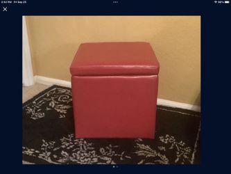 Faux Leather Storage Cube, Ottoman Furniture,