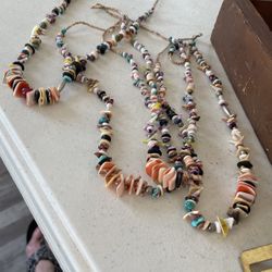 Heishi Necklaces Lot Of 4 New Mexico Vintage Necklaces 