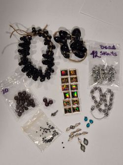 Assorted Gothic themed Beads