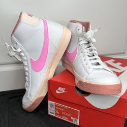 Nike, Blazer Mid '77, Barbie Colorway, Older Kids' Shoes, Size 5Y (7 Adult Woman)
