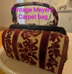 Vintage Meyers Carpet Bag