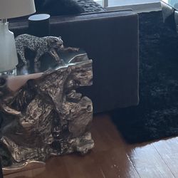 Zgallerie Sequoia End Table And Glass