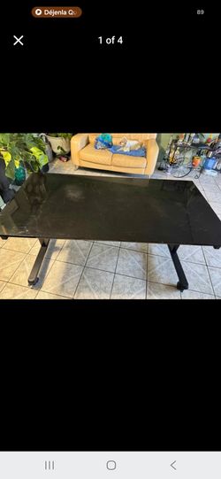 Desk/ table adjustable glass metal