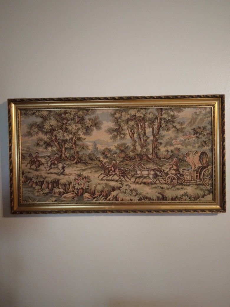 Tapestry That Is Marked With France 1920 On Back