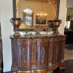 Entryway Cabinet And Mirror 