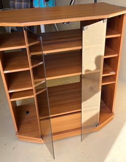 Teak shelving -for stereo equipment and more