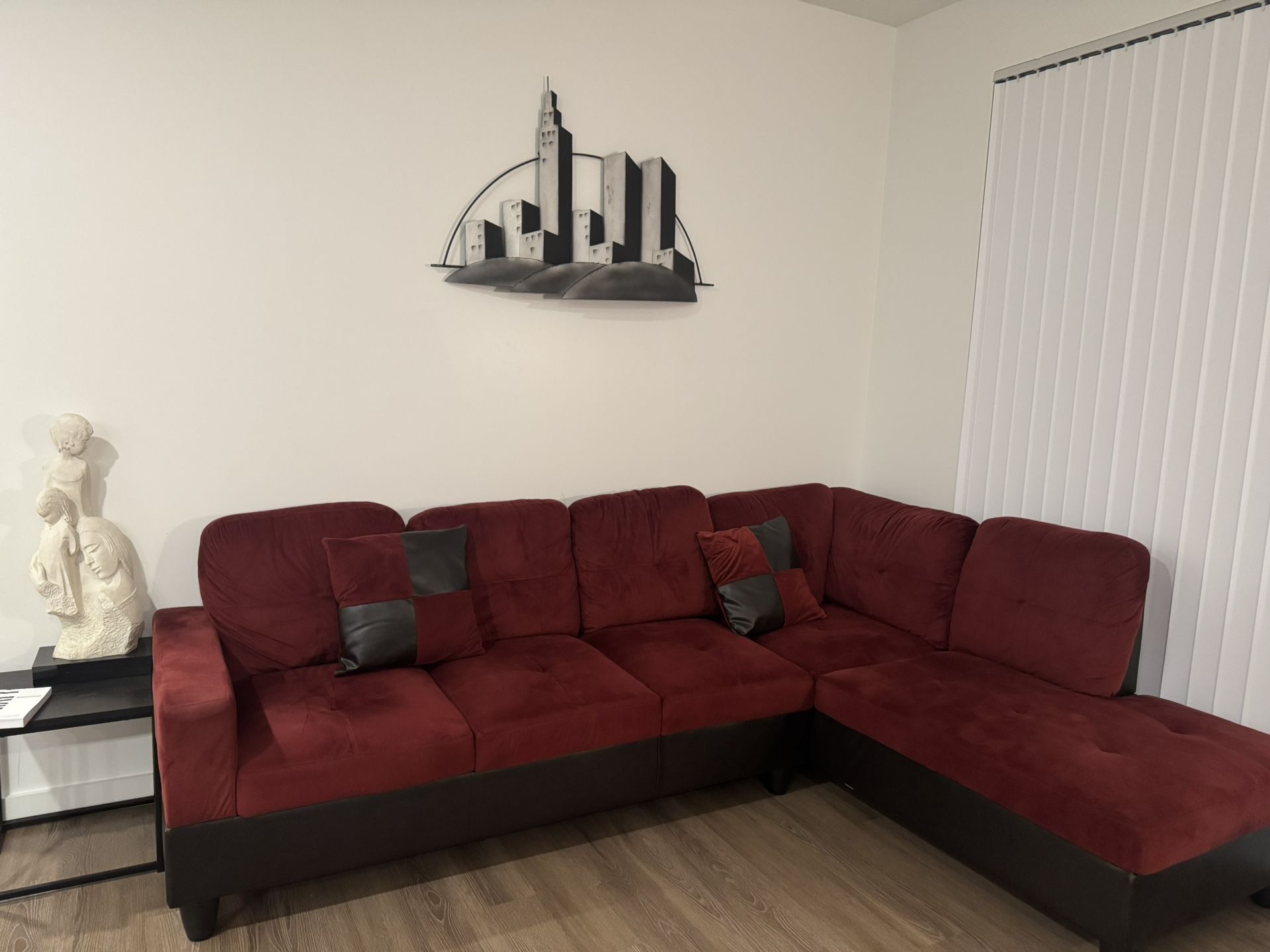 Sectional Sofa in Red