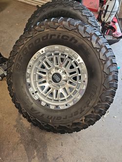 17 axd rims 6 lug 6x139 6x5.5 on used tires 35 1250 17
