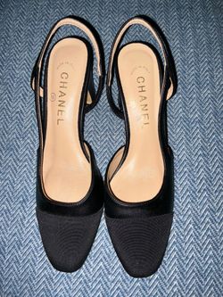 Designer Cap Toe Slingback Heels -New