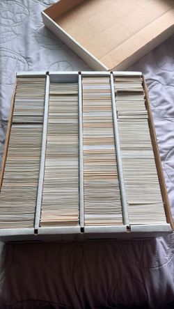 Box full of basketball cards