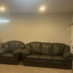 Leather  Couch & Loveseat 