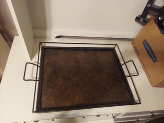 Metal Serving Tray with handles