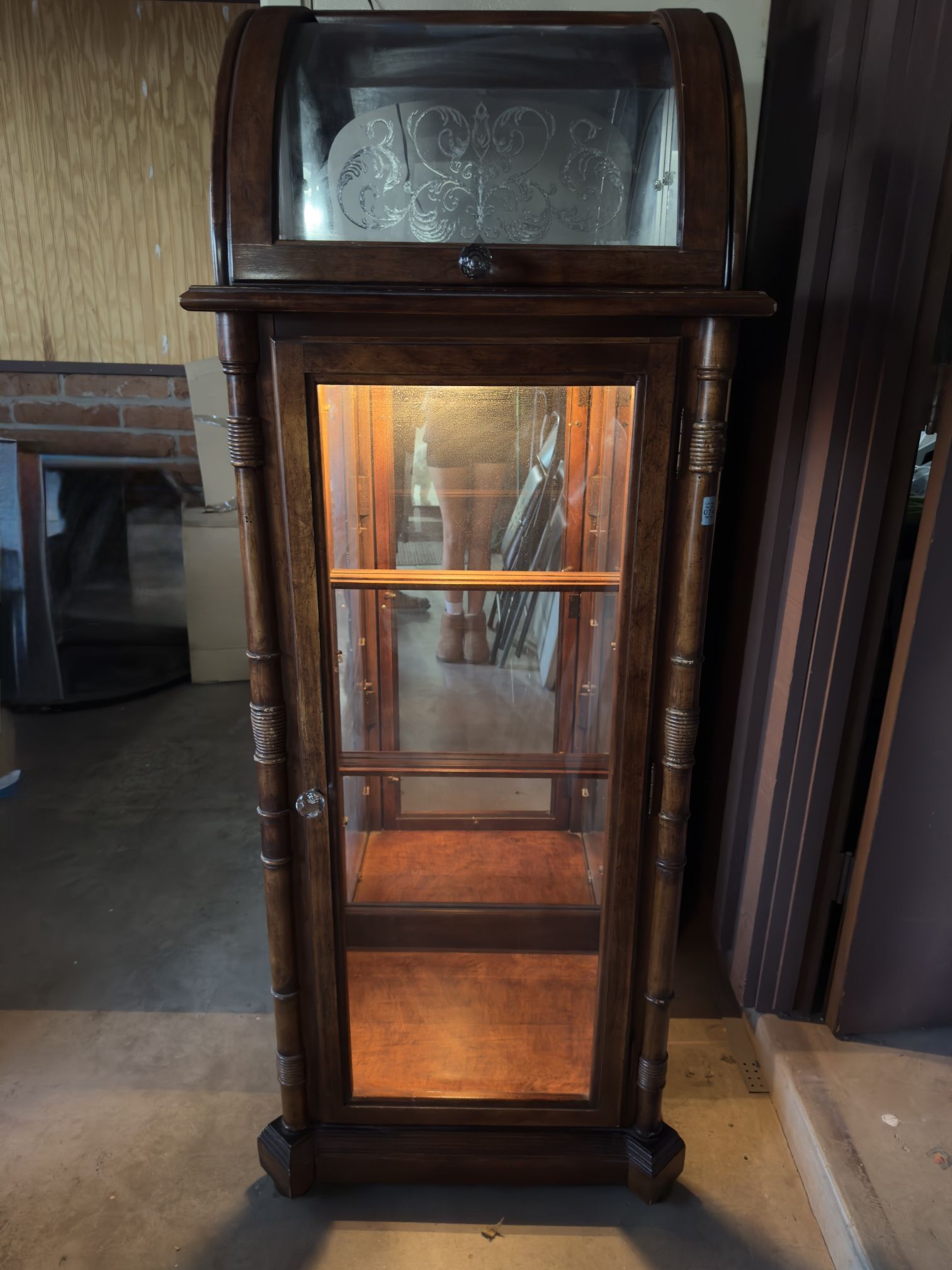 Antique Wooden Display Cabinet